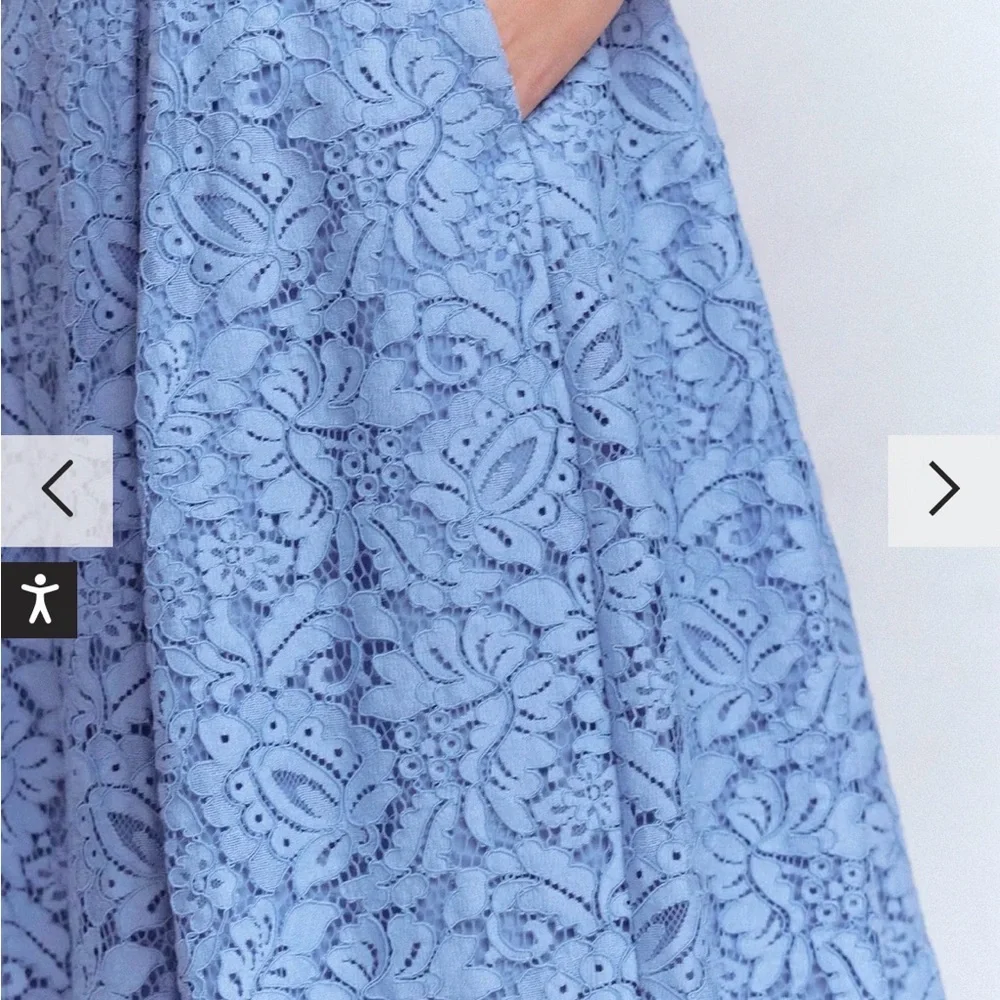 Boden Cornflower Blue Verity Lace Skirt- 6